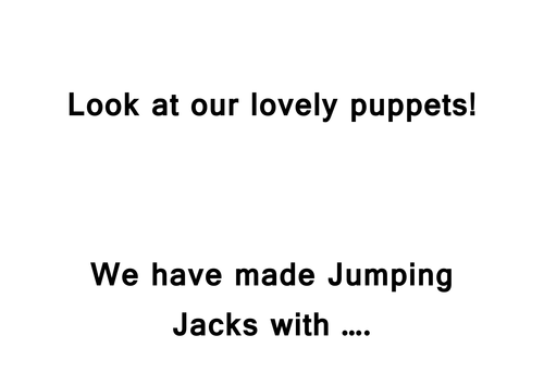 Jumping Jack display captions