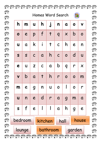 Homes Word Search