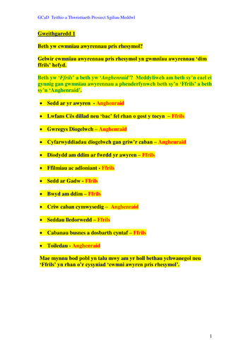 Teithio a Thwristiaeth - Uned 1: Awyrennau Rhad