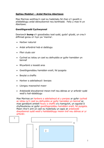 Teithio a Thwristiaeth - Uned 2: Y Cwpan Ryder