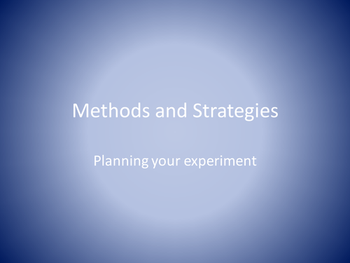 Writing Scientific Methods