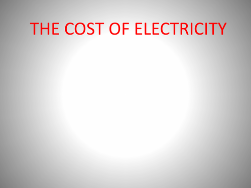 Cost of Electricity