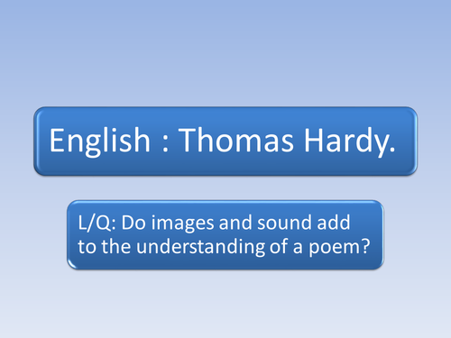 The Convergence of The Twain. HARDY does Titanic