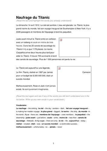 Le Naufrage du Titanic