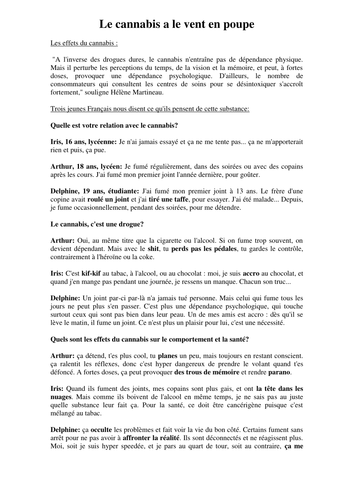 Le cannabis