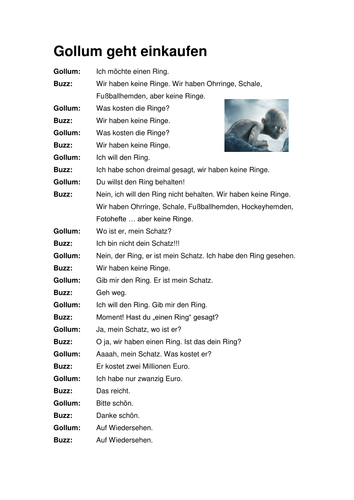 Gollum geht einkaufen