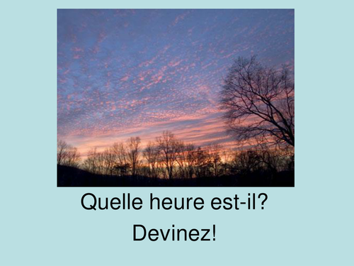 Quelle heure est-il? 2