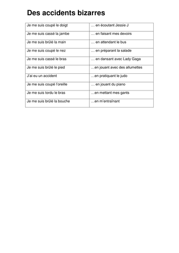 Des accidents bizarres