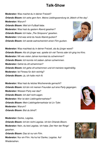 Talk-Show-Interview FREIZEIT