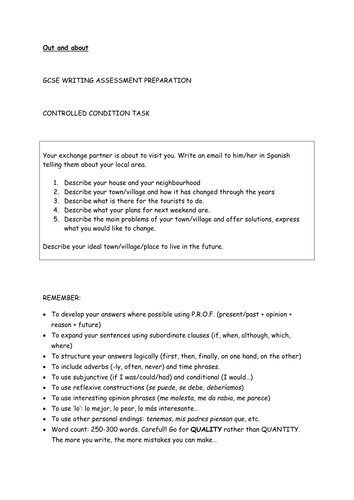 Mi barrio - mi pueblo - out and about - prep book