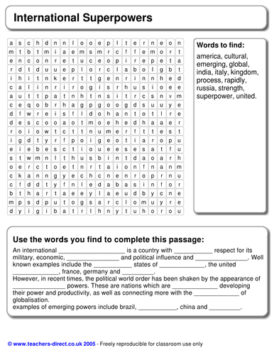 Superpowers Wordsearch