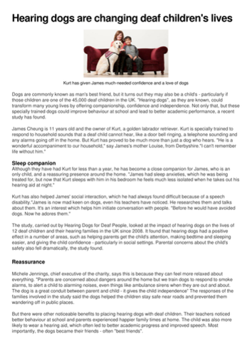 Unit one style reading comprehensions