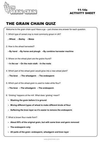Following the 'grain chain': from field to fork