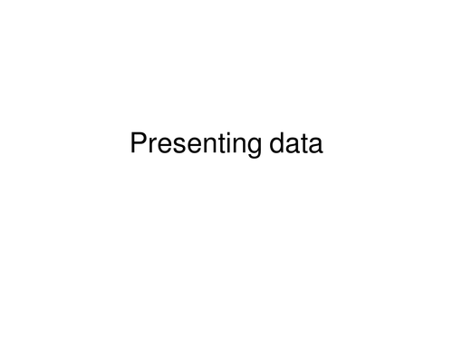 presenting discrete and continuous data