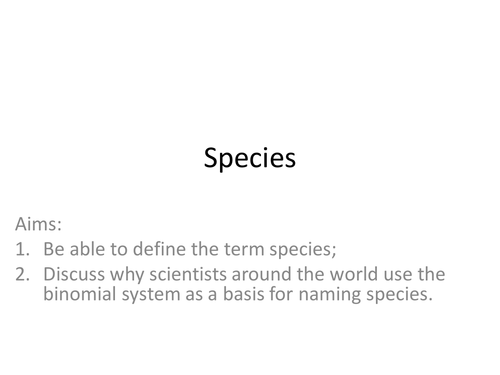 species powerpoint