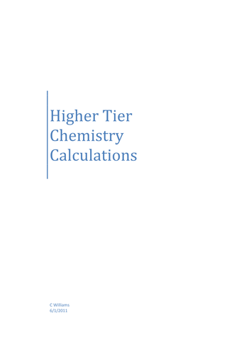 higher tier calculation booklet
