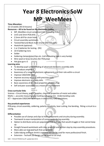 Year 8 Audio amplifier project