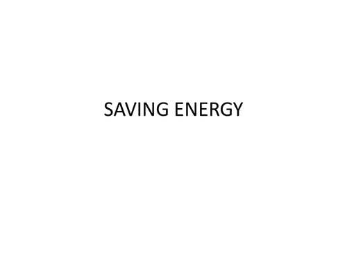 saving energy ppt
