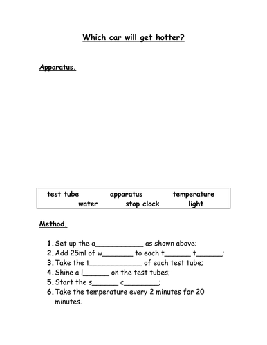 which car will get hotter? LOW ABILITY