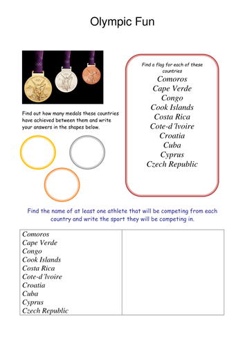 Olympic Fun Countries beginning with C