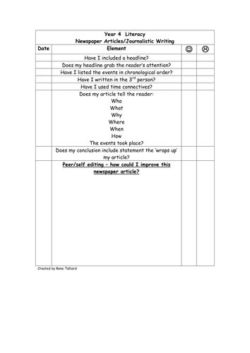 What are the features of a newspaper report picture