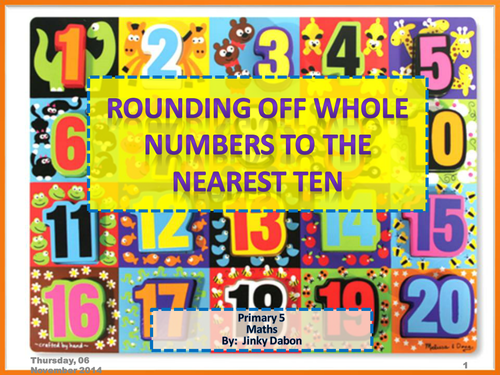 KS2 Rounding Off Whole Numbers to the Nearest Ten