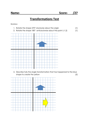 Transformations Test