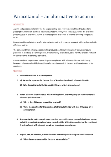 Paracetamol vs Aspirin