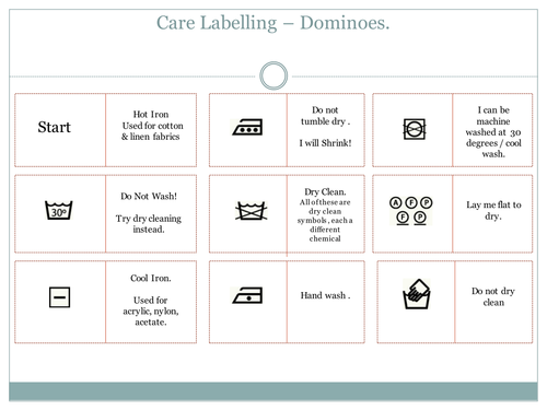 Care Label - Dominoes