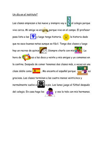 Un dia en el instituto