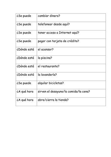 Hotel Reception Questions