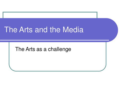 Introducing arts and the media in society
