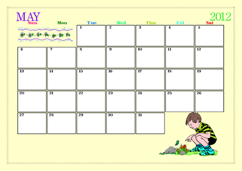May Calendar 2012