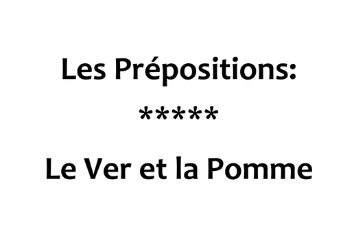 Les Prépositions