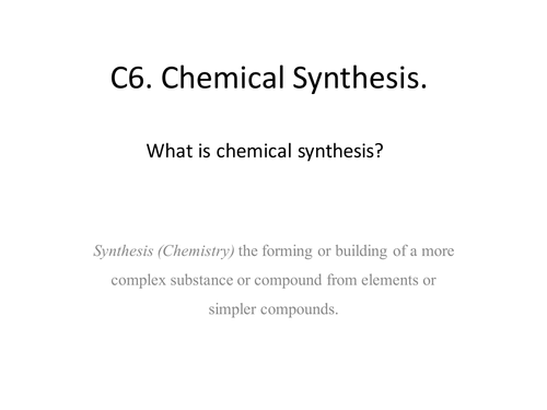 C6 OCR Chemical synthesis