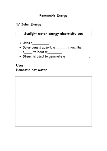 Renewable Energy IT task - low ability