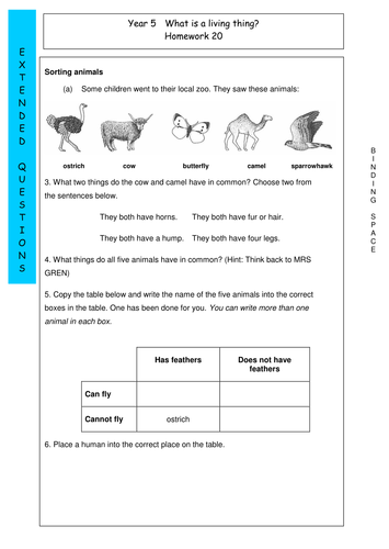 Living things and their habitats worksheets image