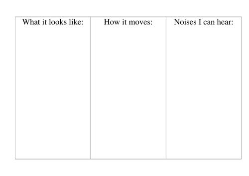 Minibeast poem planning and resources