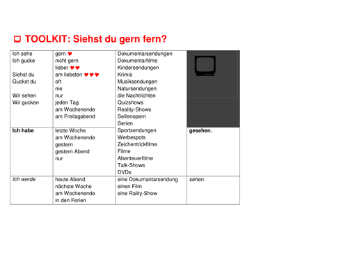 TOOLKIT : Siehst du gern fern?