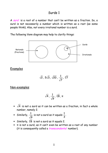 Surds 1