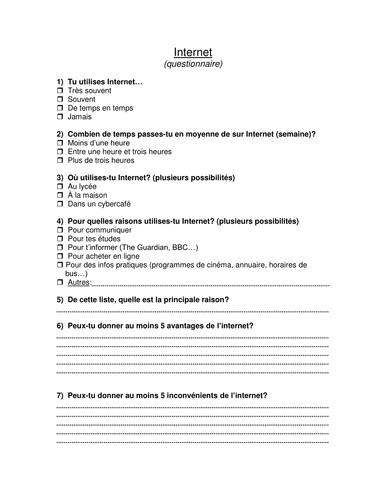 How do you use the internet?