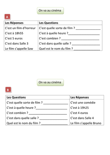 Film speaking practise