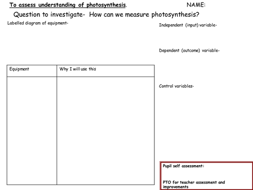 APP AF 4 on photosynthesis experiments