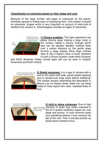 classifying volcanoes