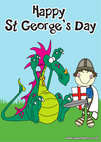 St George's Day Illustrated Poster