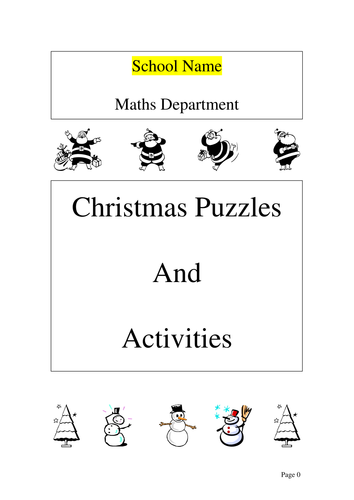 maths christmas activities booklet