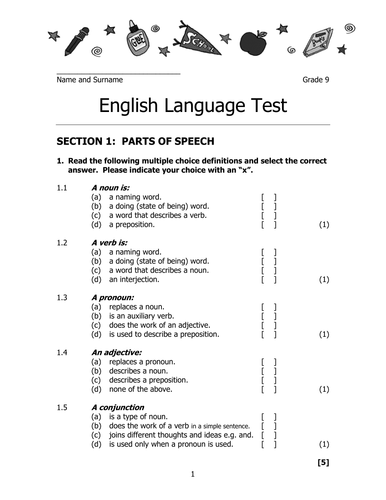 Language test | Teaching Resources