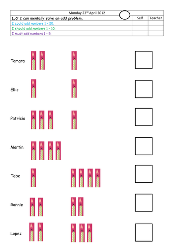 Simple addition problem solving