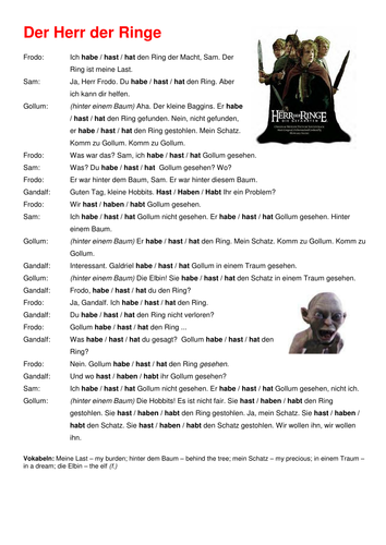 Practice of the verb HABEN