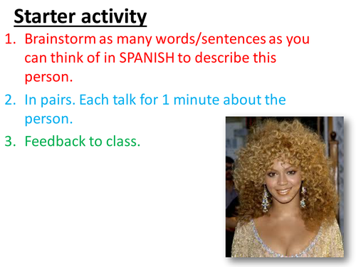 Unos regalos, adjectives